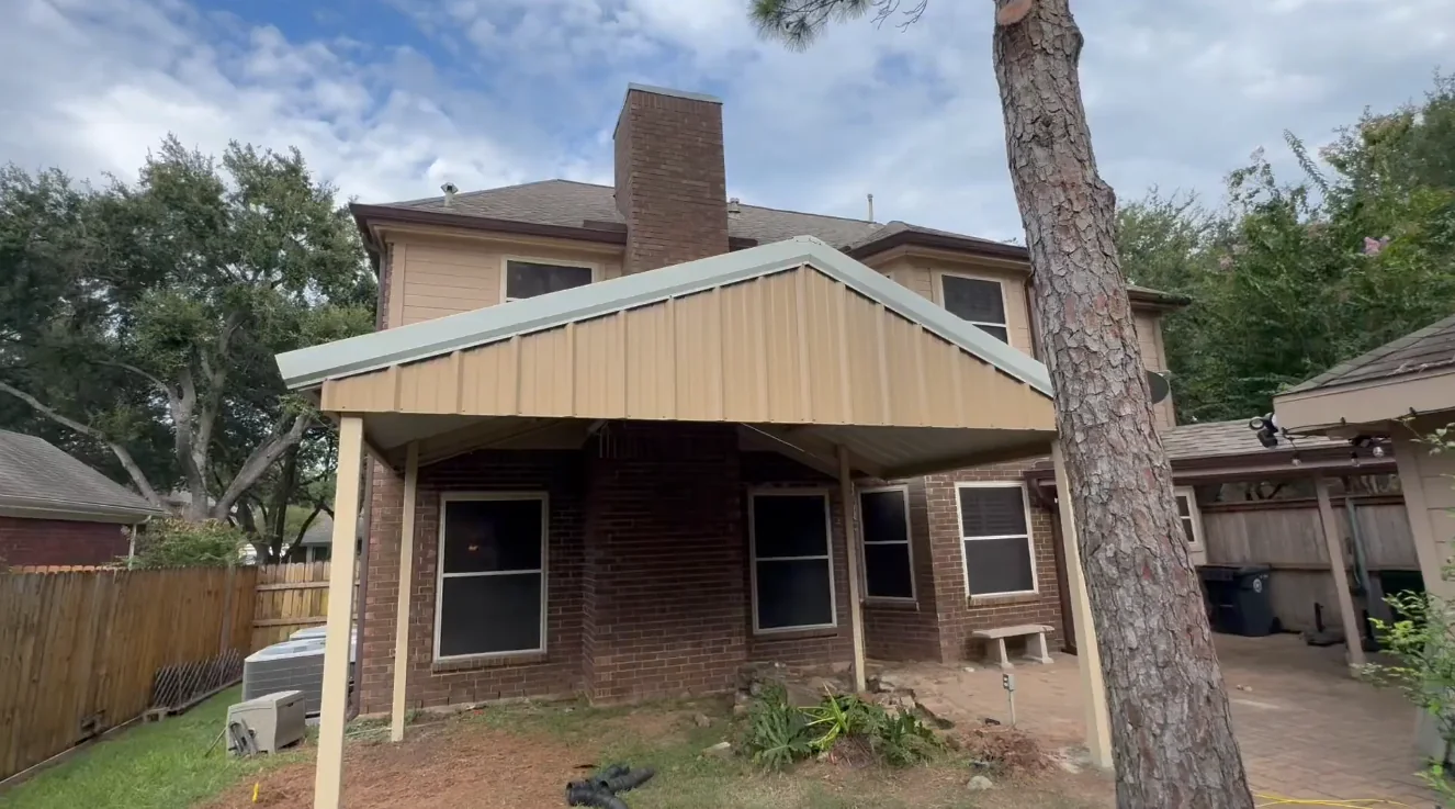 White gable roof carport