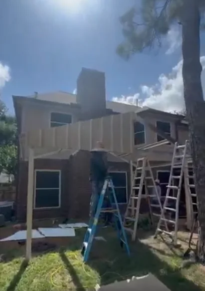 Finished patio cover